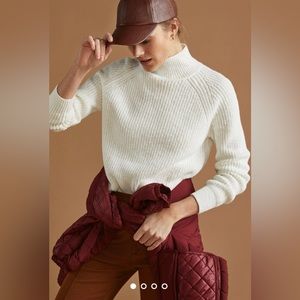 Maeve Turtleneck Tunic Sweater- Ivory- XL